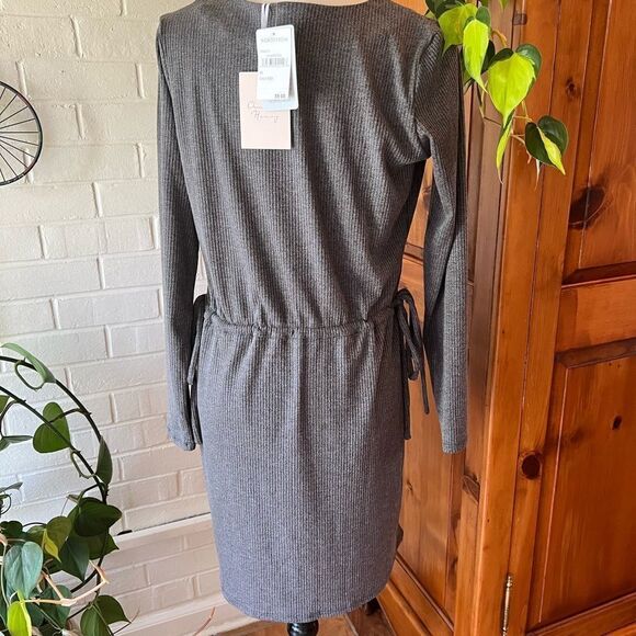 Charles Henry Long Sleeves Knit Dress Elastic Tie Waist Size M - Picture 5 of 12